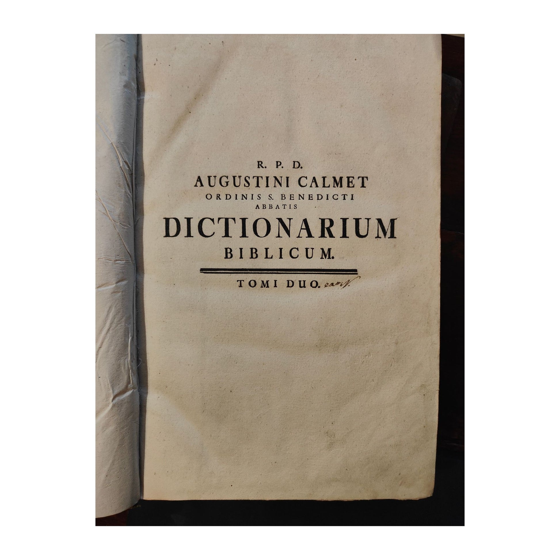 Image traitée - dictionnaire histoirique critique de la Bible( version latine)- Augustin Calmet