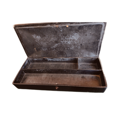 Plumier carton bouilli fermoir décor asiatique Napoléon III XIXe siècle brocante authentique