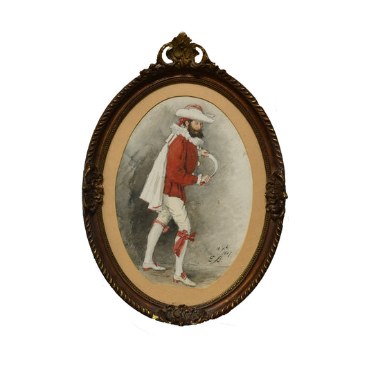 Acteur en Costume - Monogrammé E.B.