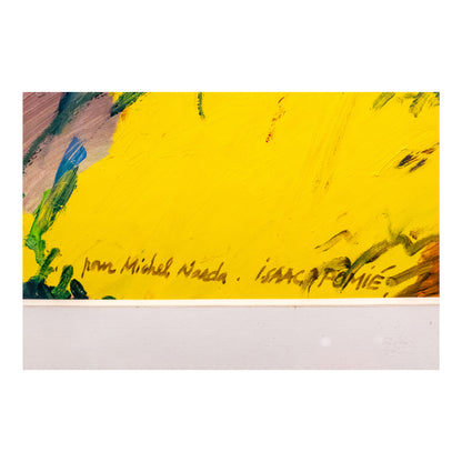 Composition huile gouache Hughes Claude Pissaro art moderne impressionniste 82x68 cm 650 euros signée 