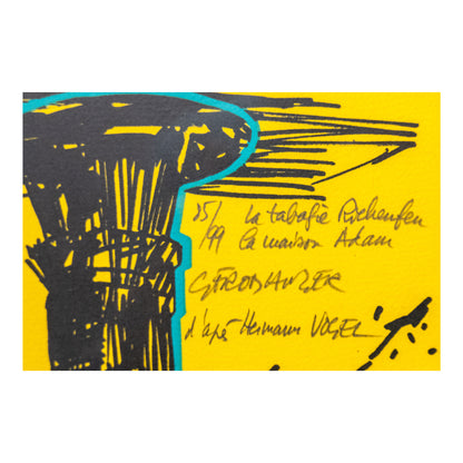 Série noire lithographie Gérard Fromanger art contemporain français pop art 1970 70x92 cm 750 euros