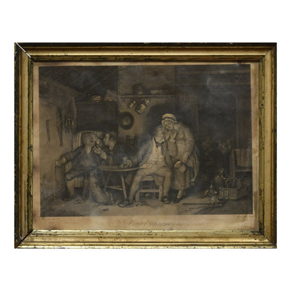 Les Conteurs gravure Burnet gravée par Fase scène narrative personnages racontant histoires art graphique
