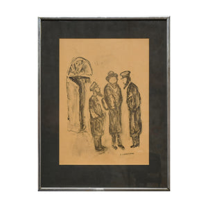 In front of the Synagogue - Karczmar Simon