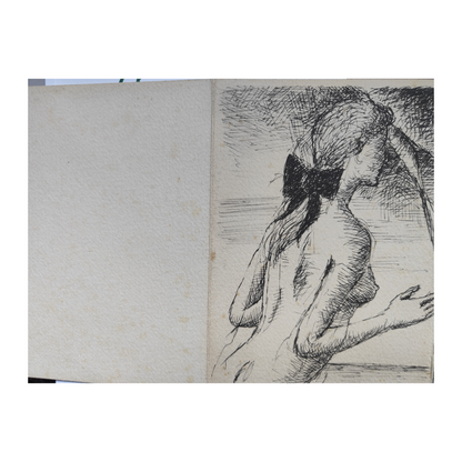 Carte d'invitation exposition 1982 gravure Paul Delvaux illustration artistique vernissage art graphique contemporain
