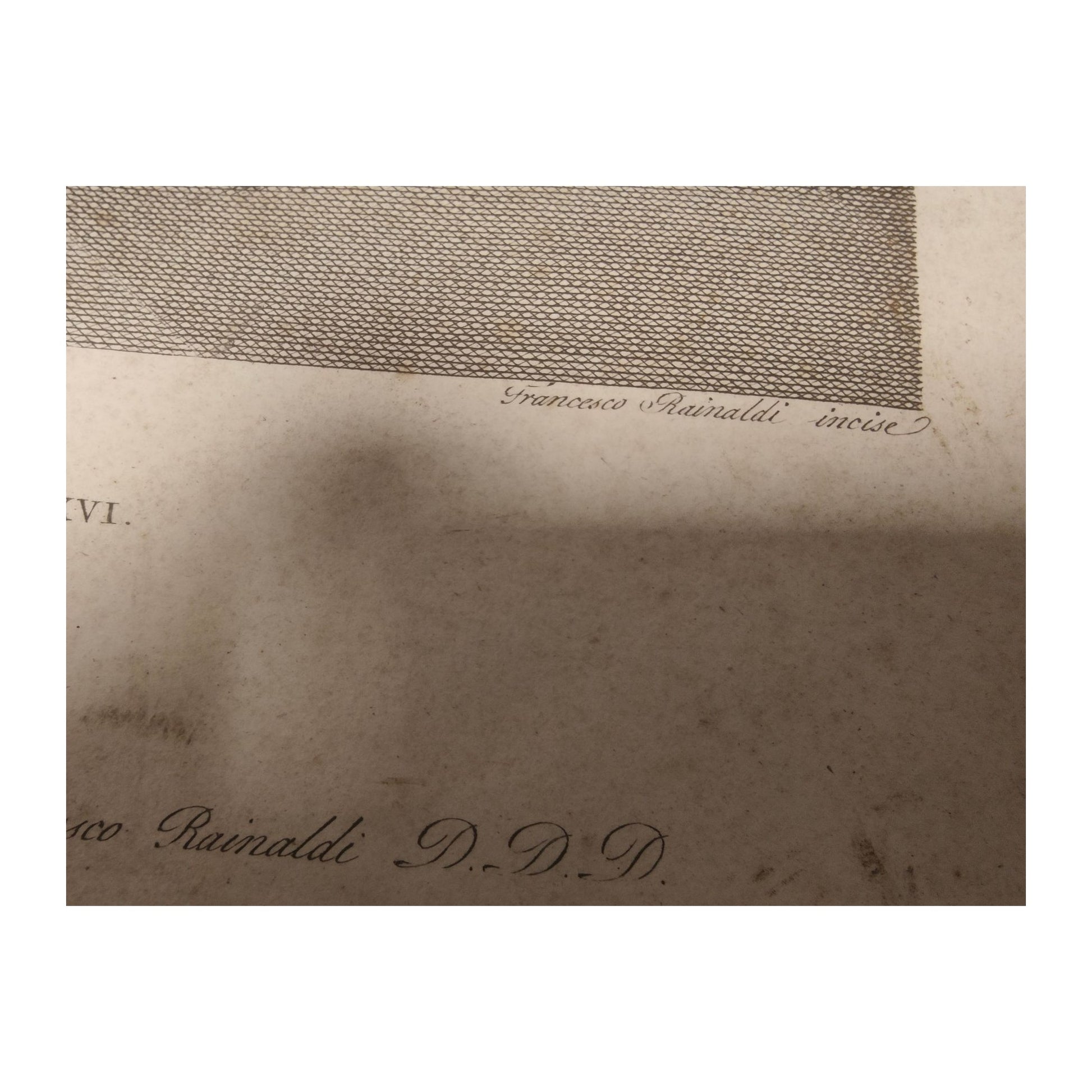 Gravure début XIXᵉ La Cène d’après Léonard de Vinci, dessin Matteini, gravure Rainaldi, impression Antonj à Rome, grande estampe contrecollée sur carton.