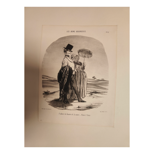Les Bons Bourgeois lithographie Honoré Daumier scène sociale caricature figures bourgeoises art graphique XIXe siècle
