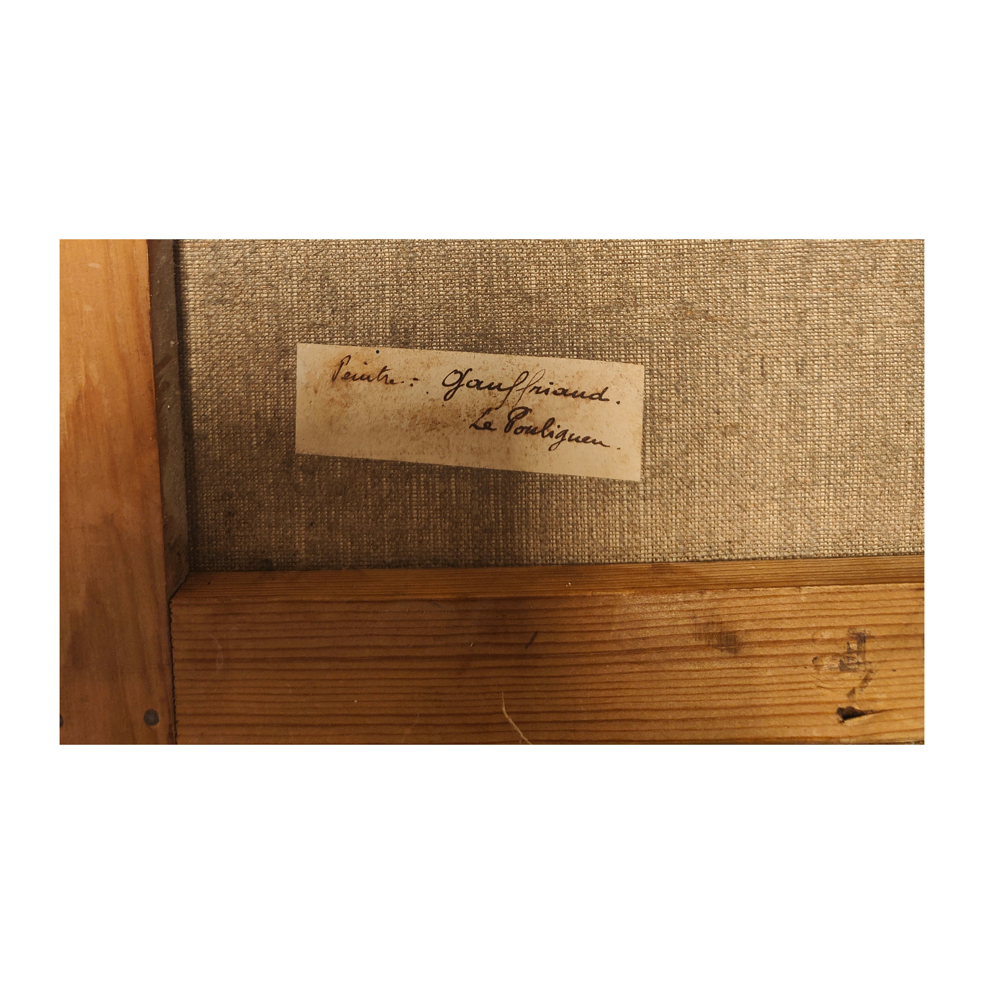 Paysage avec nymphéas huile sur toile Émile Gauffriaud paysage impressionniste art français 38x46 cm 450 euros signee signature