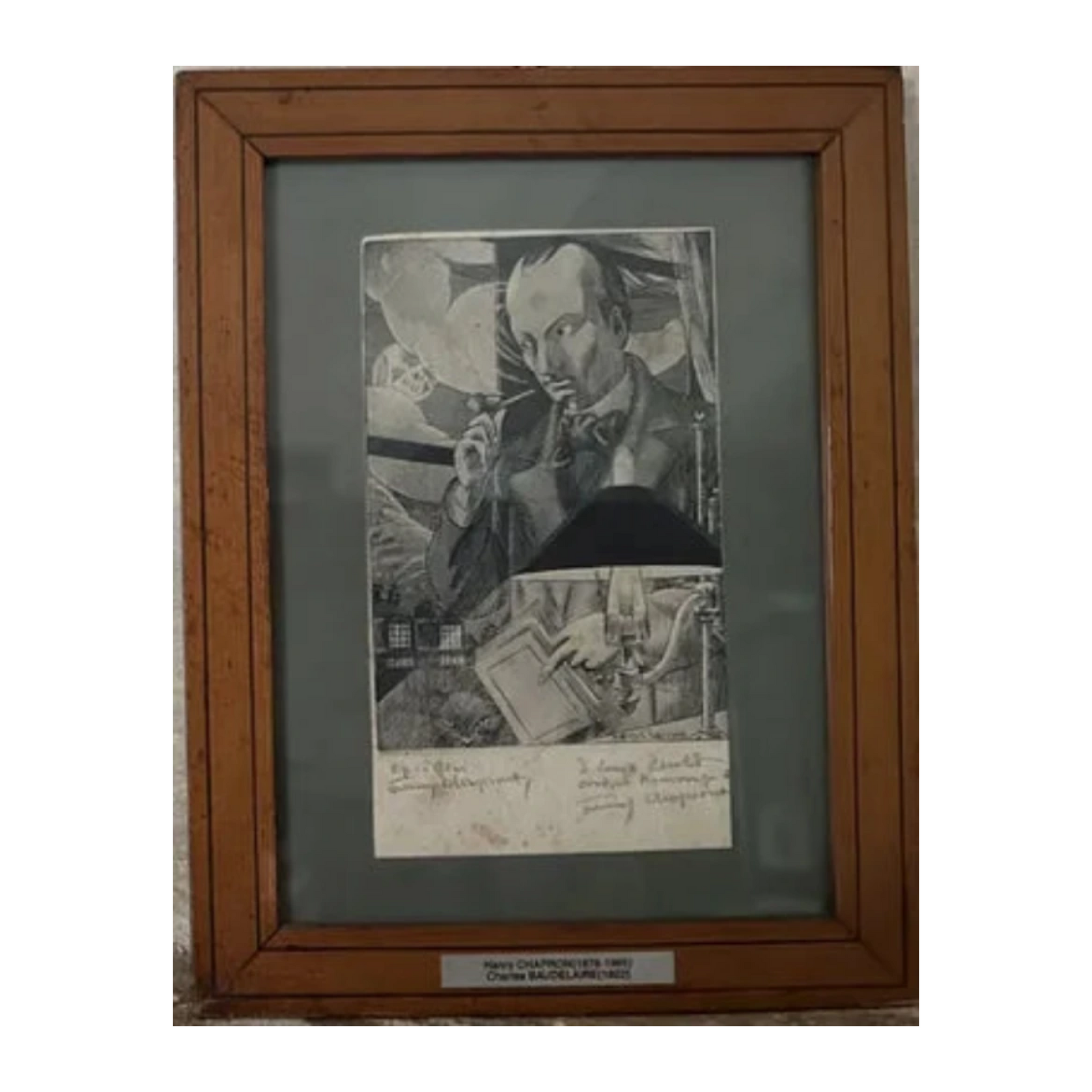 Charles Baudelaire épreuve d'artiste lithographie Henry Chapront portrait poète art français 1876-1965 20x11 cm 350 euros