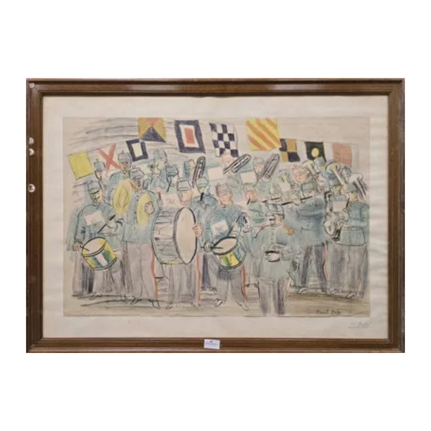 La fanfare affiche lithographique Raoul Dufy art moderne français fauve musique 75x49 cm 650 euros
