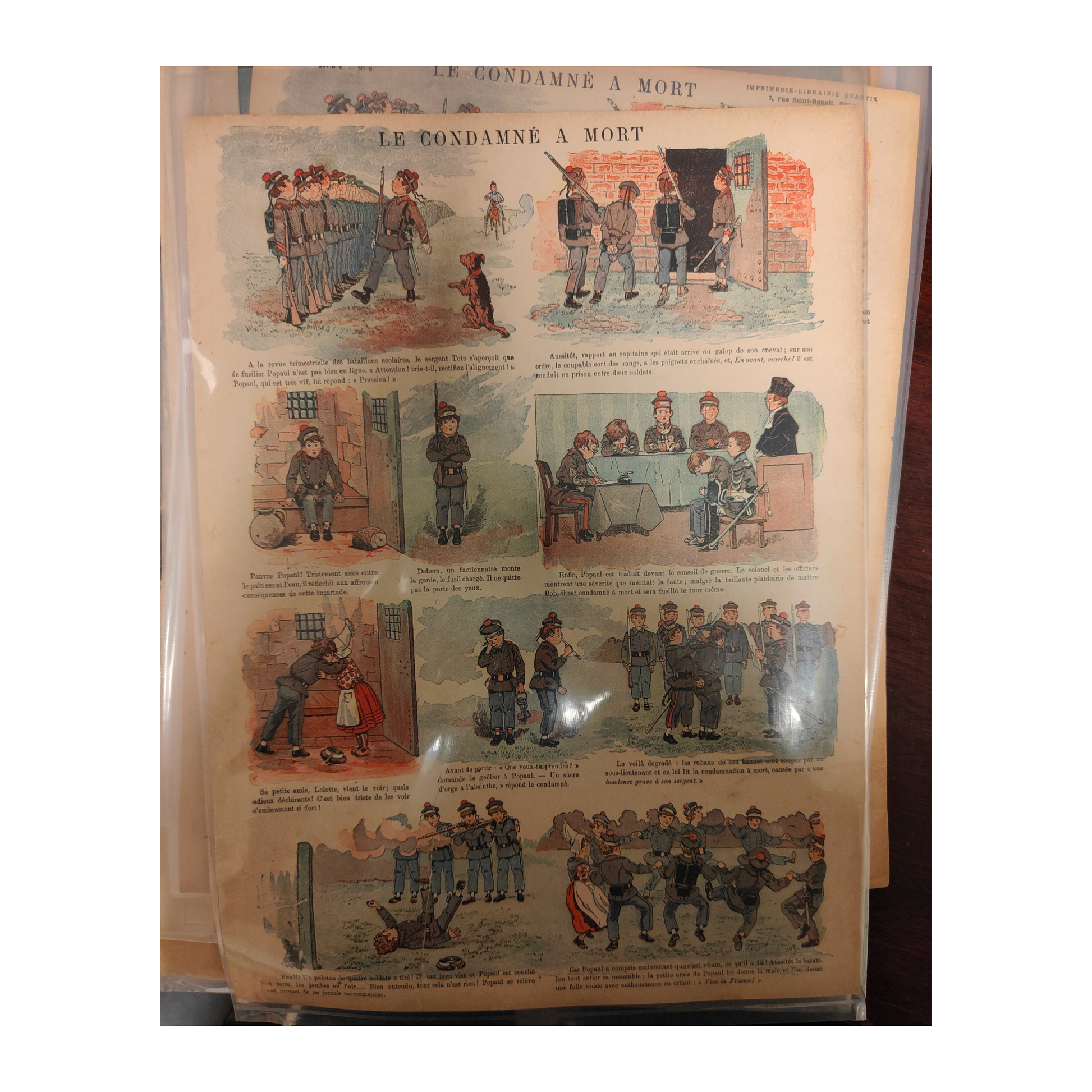 Le condamné à mort image d'Épinal Pellerin gravure populaire française XIXe siècle authentique
