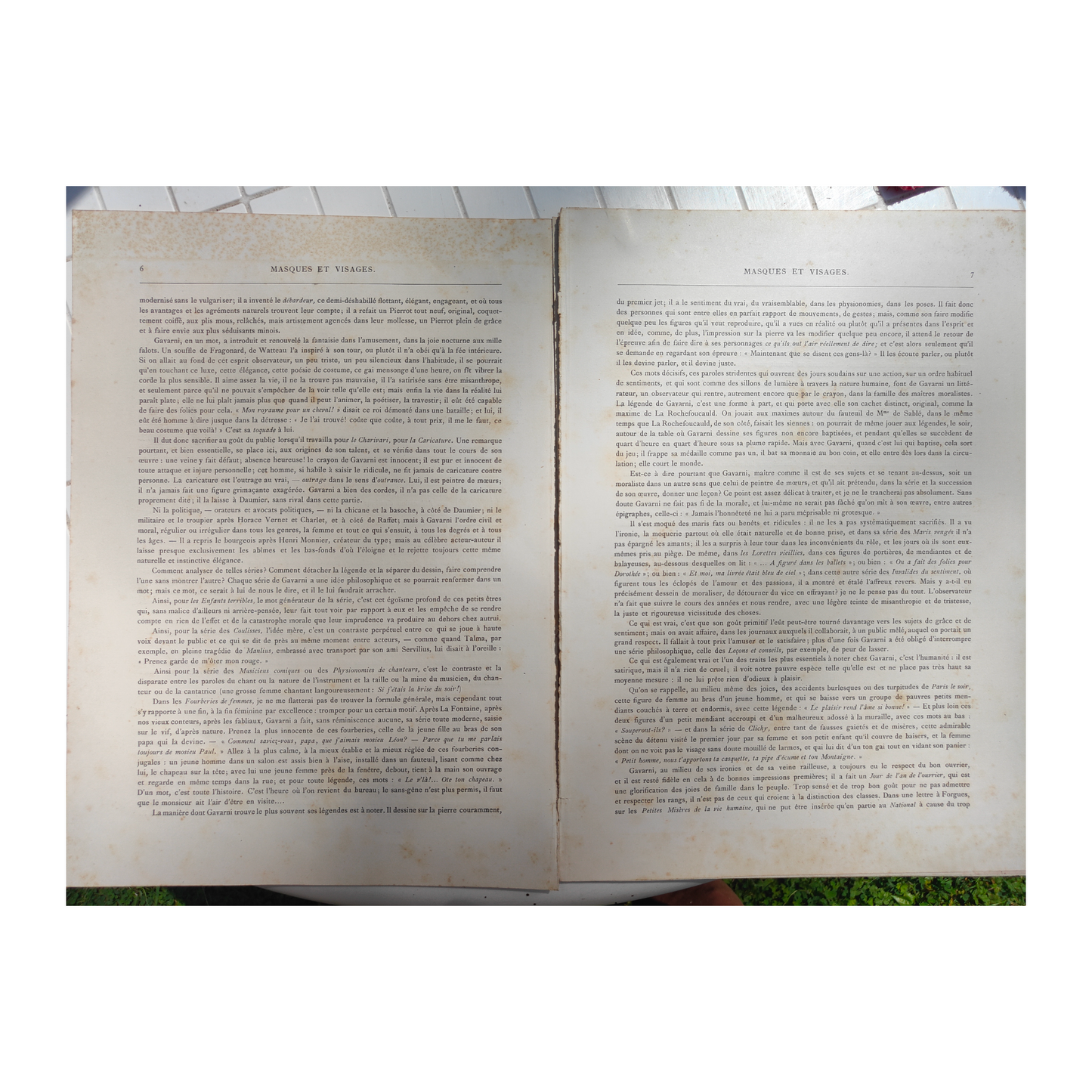 Masques et Visages lithographies Paul Gavarni art français XIXe siècle Sainte-Beuve 13 planches 32x50 cm 390 euros