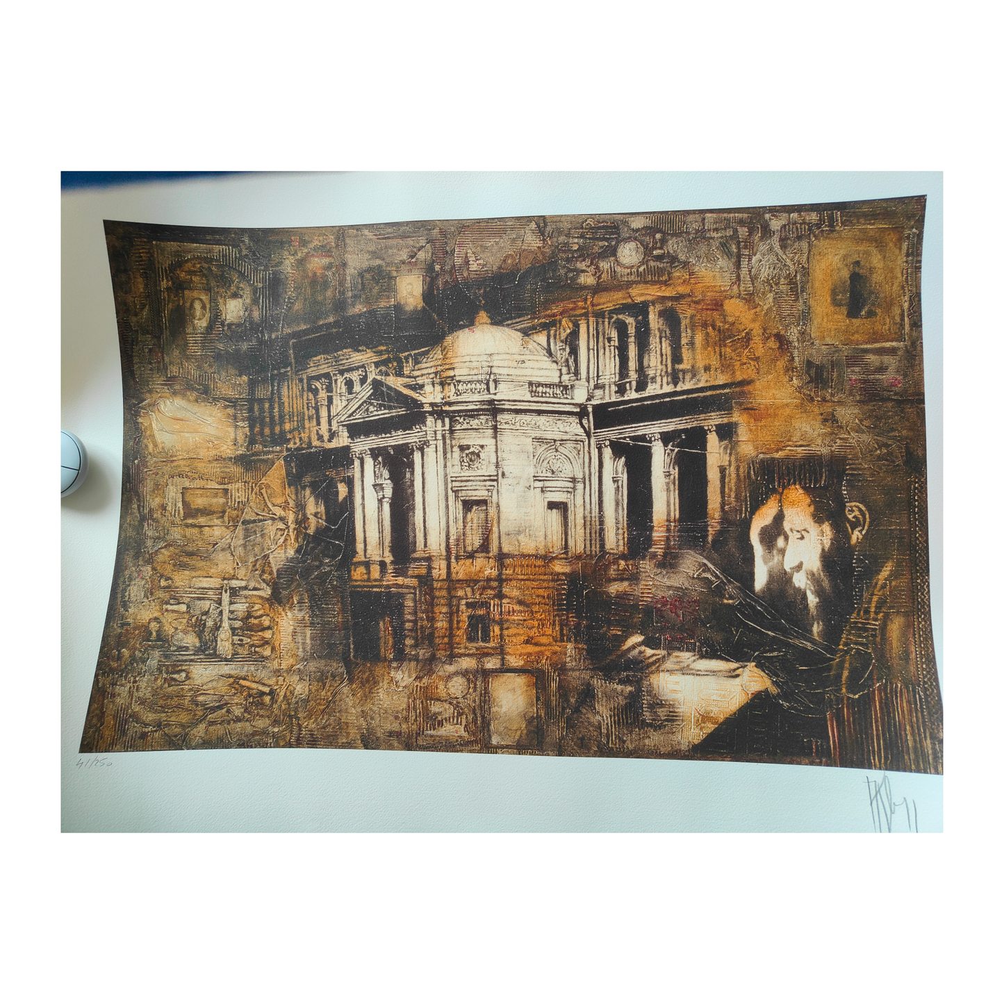 Une vie de pierre lithographie Alain Kleinmann art contemporain français justifiée 41/250 56x76 cm 450 euros