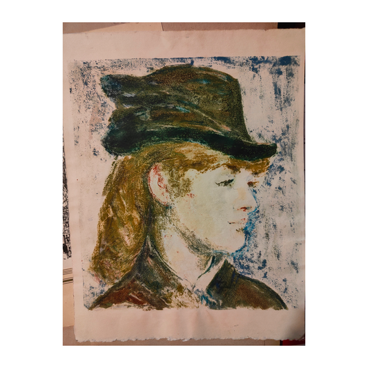 Inspirée de Manet mais Inversée, Suzon, le Modèle du Bar des Folies Bergères gravure inconnue scène de café personnage féminin art graphique XIXe siècle
