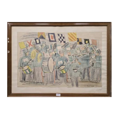 La fanfare affiche lithographique Raoul Dufy art moderne français fauve musique 75x49 cm 