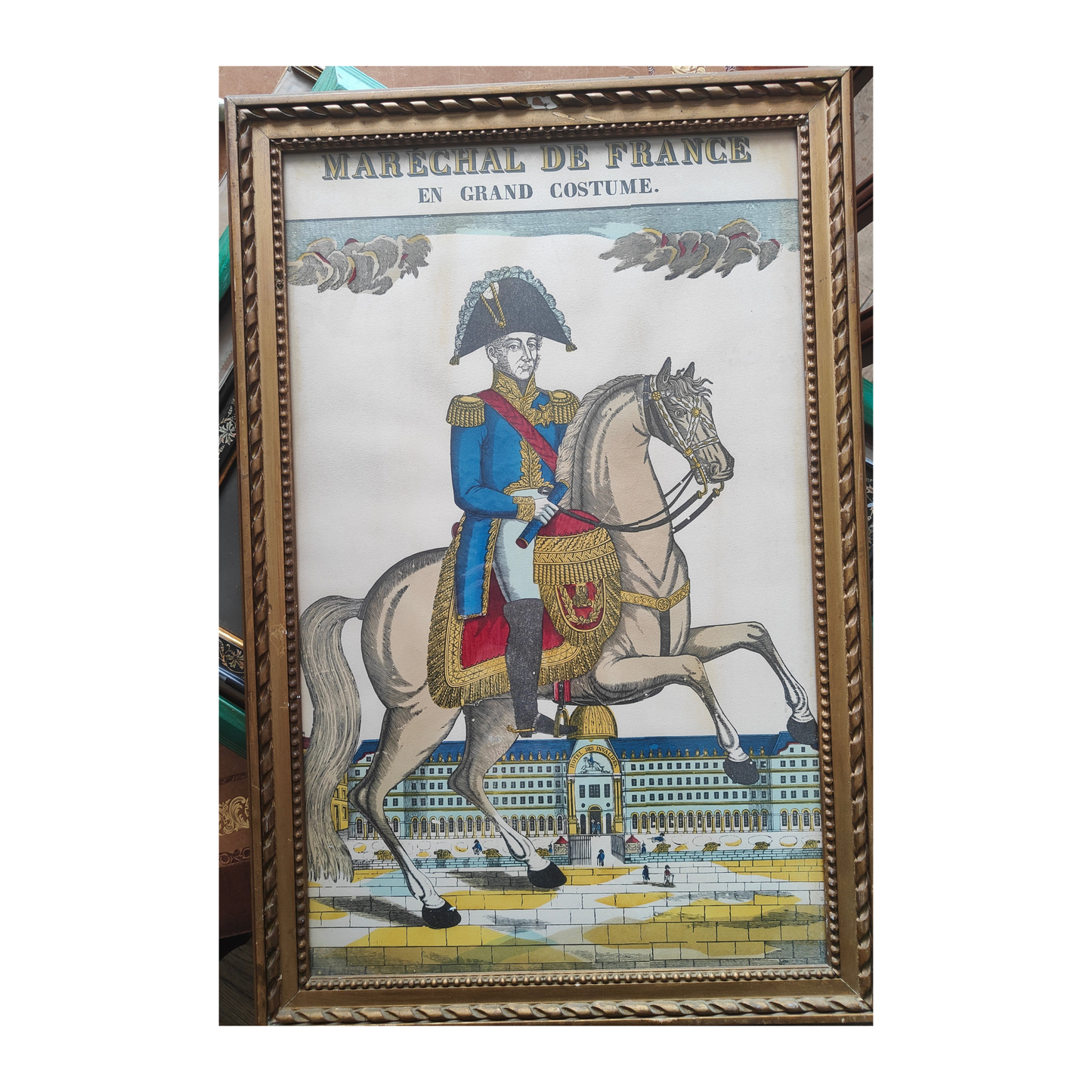 Maréchal de France en grand costume image d'Épinal gravure populaire française XIXe siècle authentique