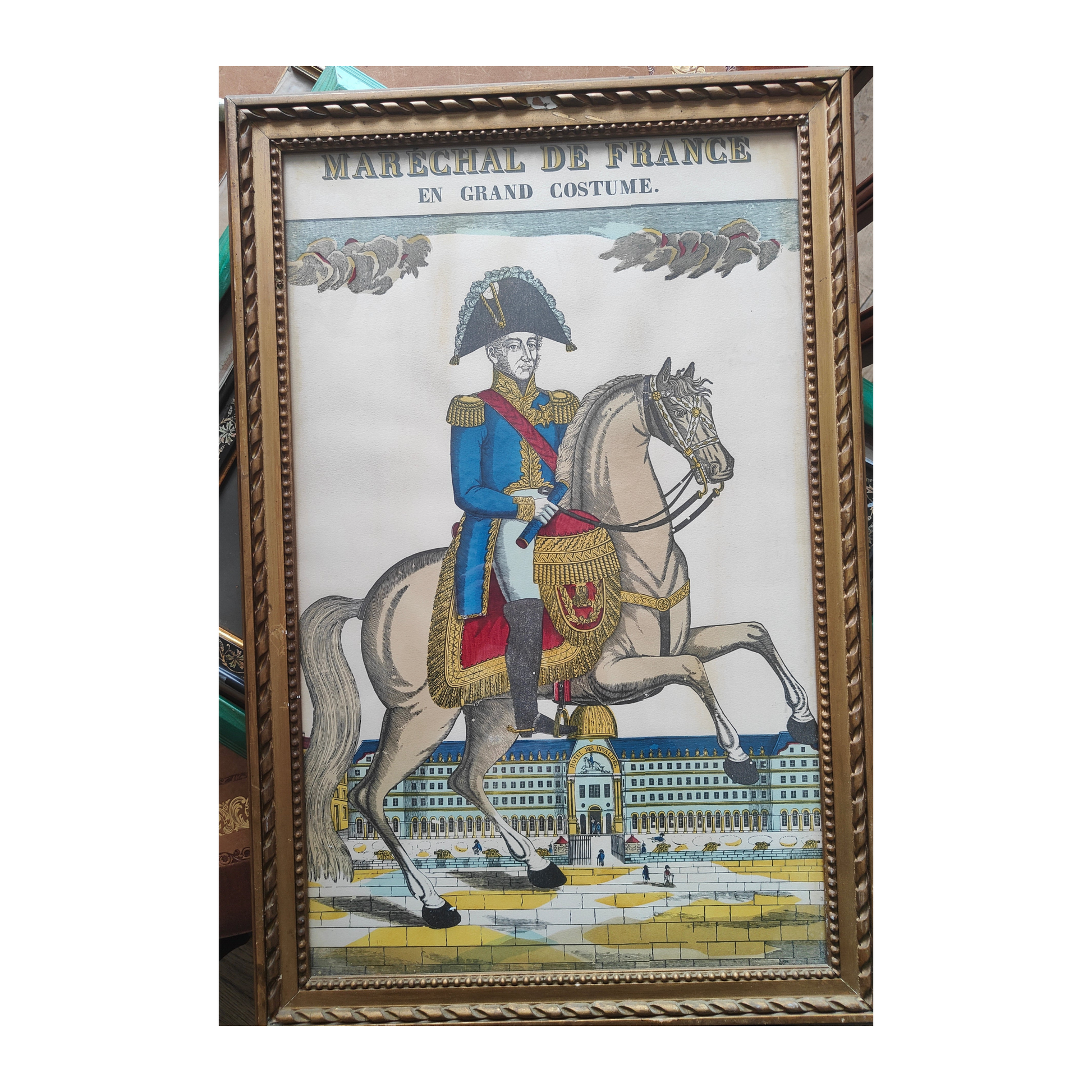 Maréchal de France en grand costume image d'Épinal gravure populaire française XIXe siècle authentique