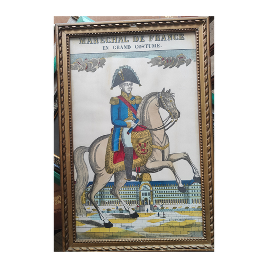 Maréchal de France en grand costume image d'Épinal gravure populaire française XIXe siècle authentique