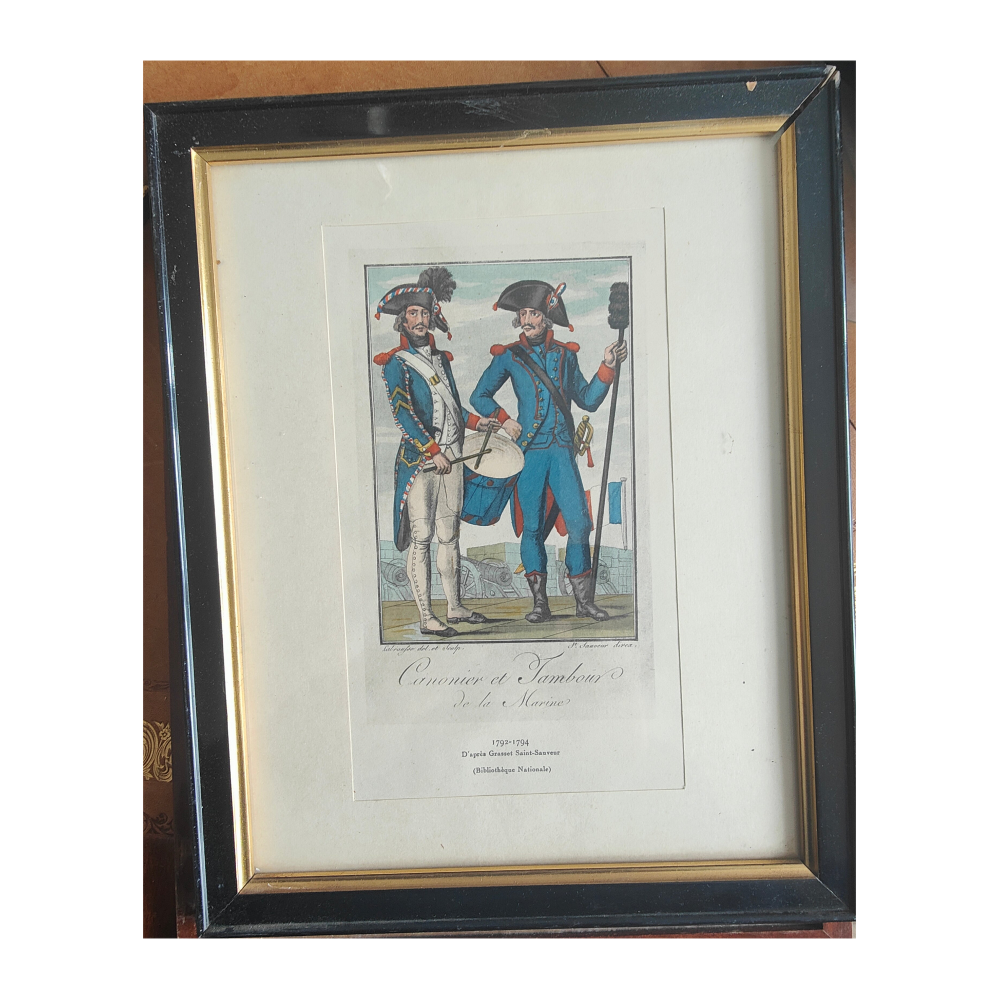 Uniformes militaires gravure peinture ou lithographie scènes militaires soldats art historique
