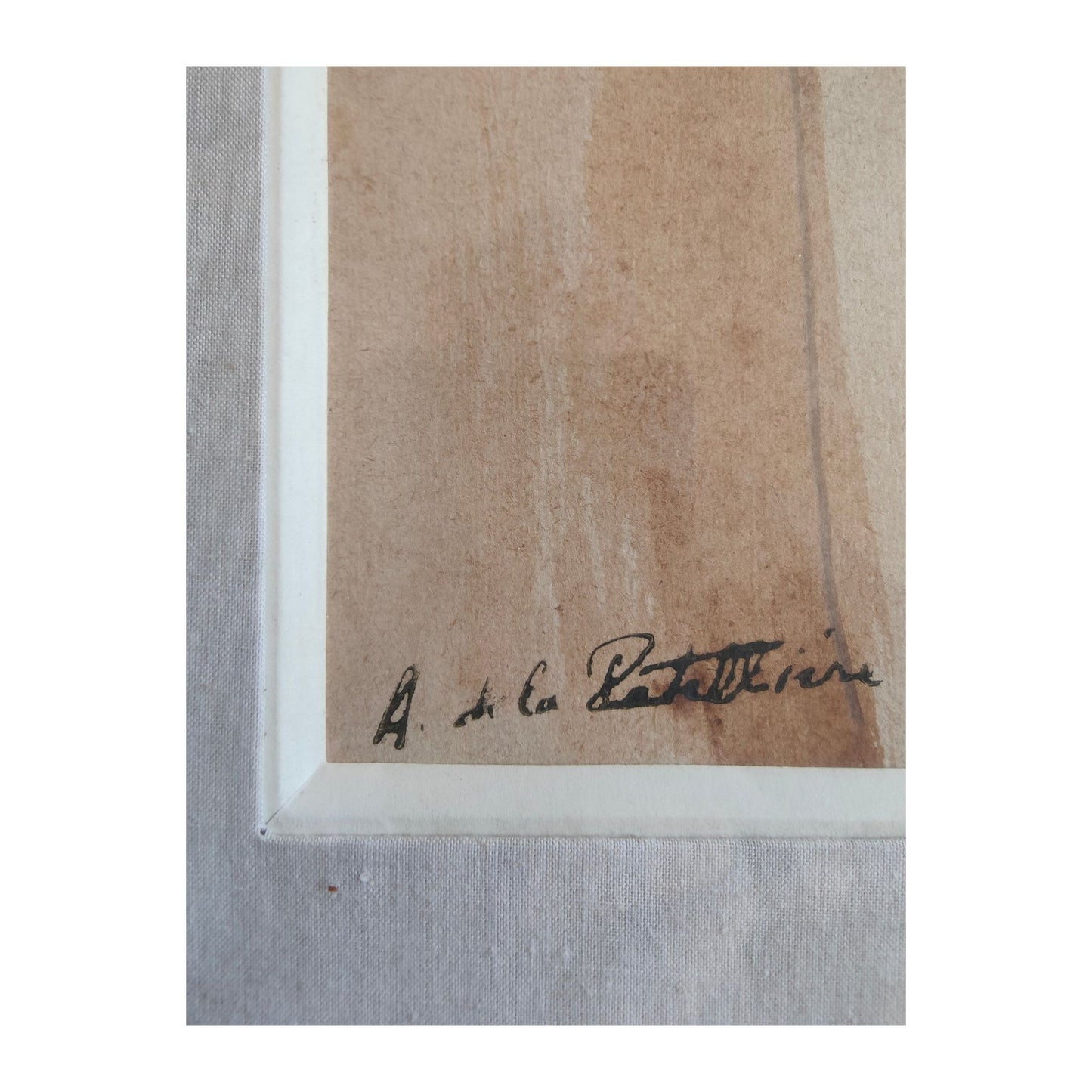 Portrait de femme par Amédée de La Patellière, dessin original rehaussé à l’aquarelle, signé, représentant un portrait féminin, encadré sous verre, dimensions 47,5 x 39 cm avec cadre.