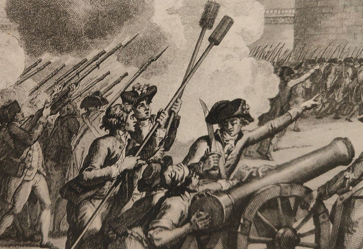 Image traitée - La prise de la Bastille -gravure C Chardon