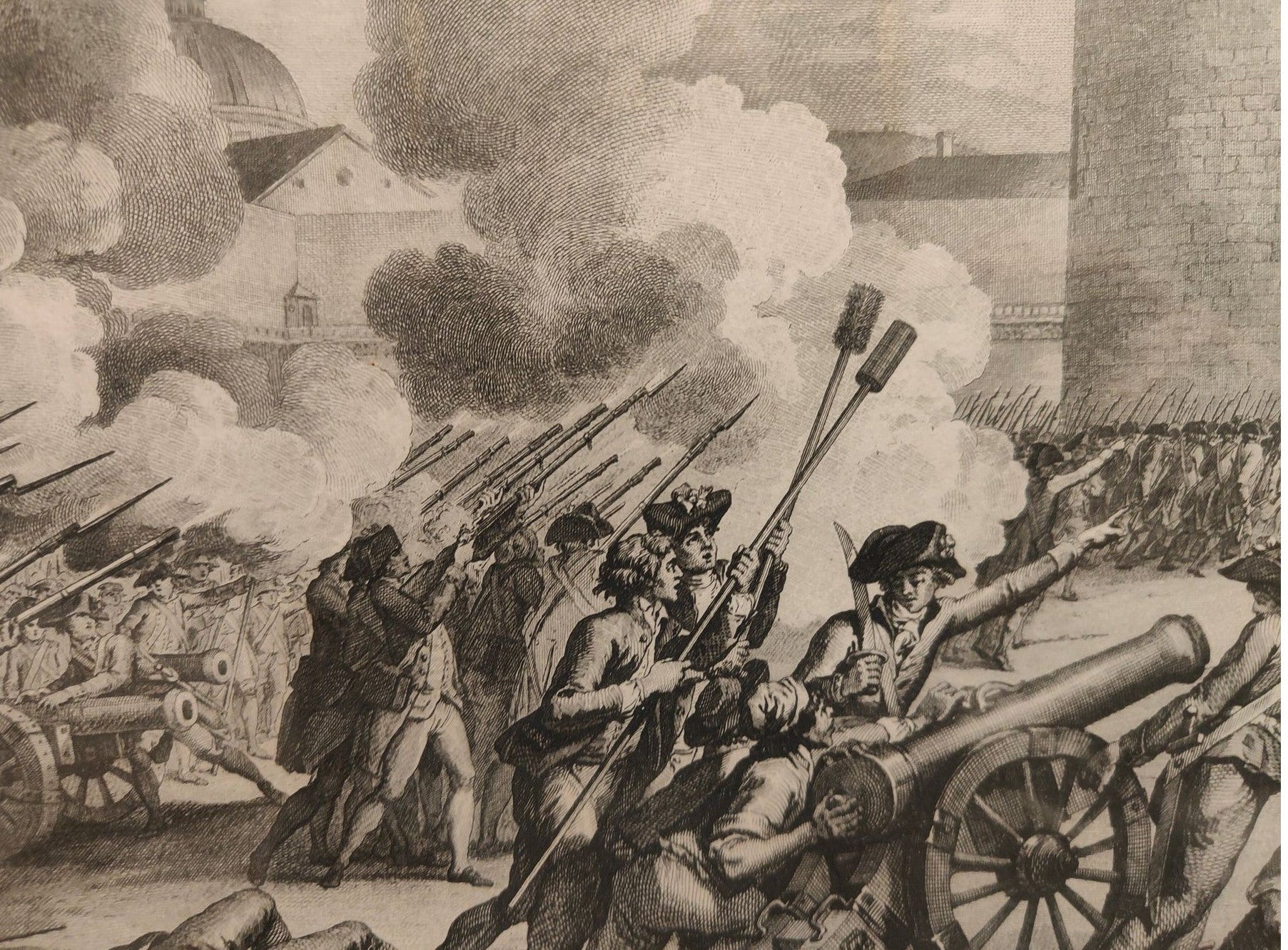 Image traitée - La prise de la Bastille -gravure C Chardon