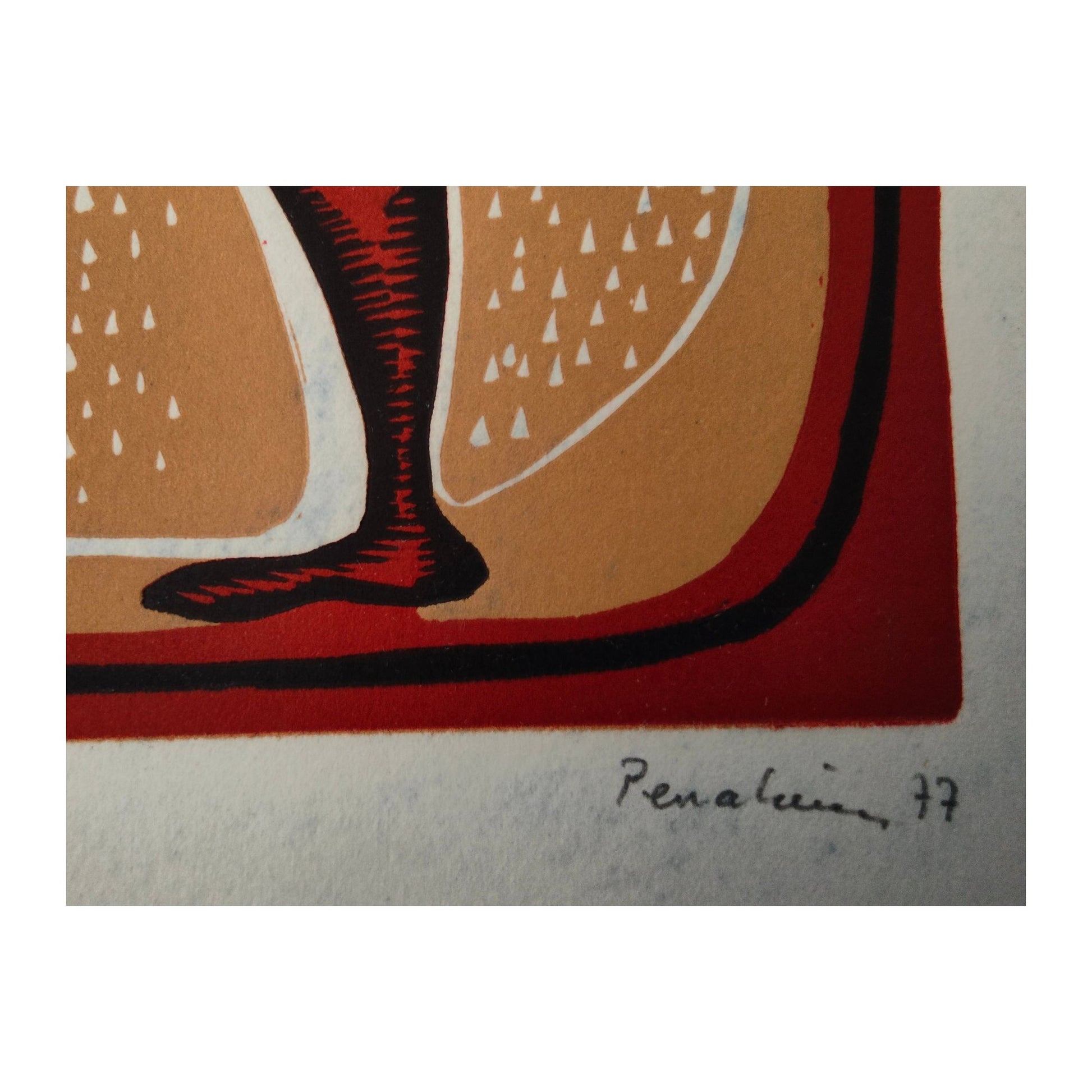 Lithographie originale Cheval et cavalier de Jules Perahim (Blumenfeld, 1977), signée et numérotée 20/30, tirage en couleurs vibrant, œuvre d’art moderne à collectionner.