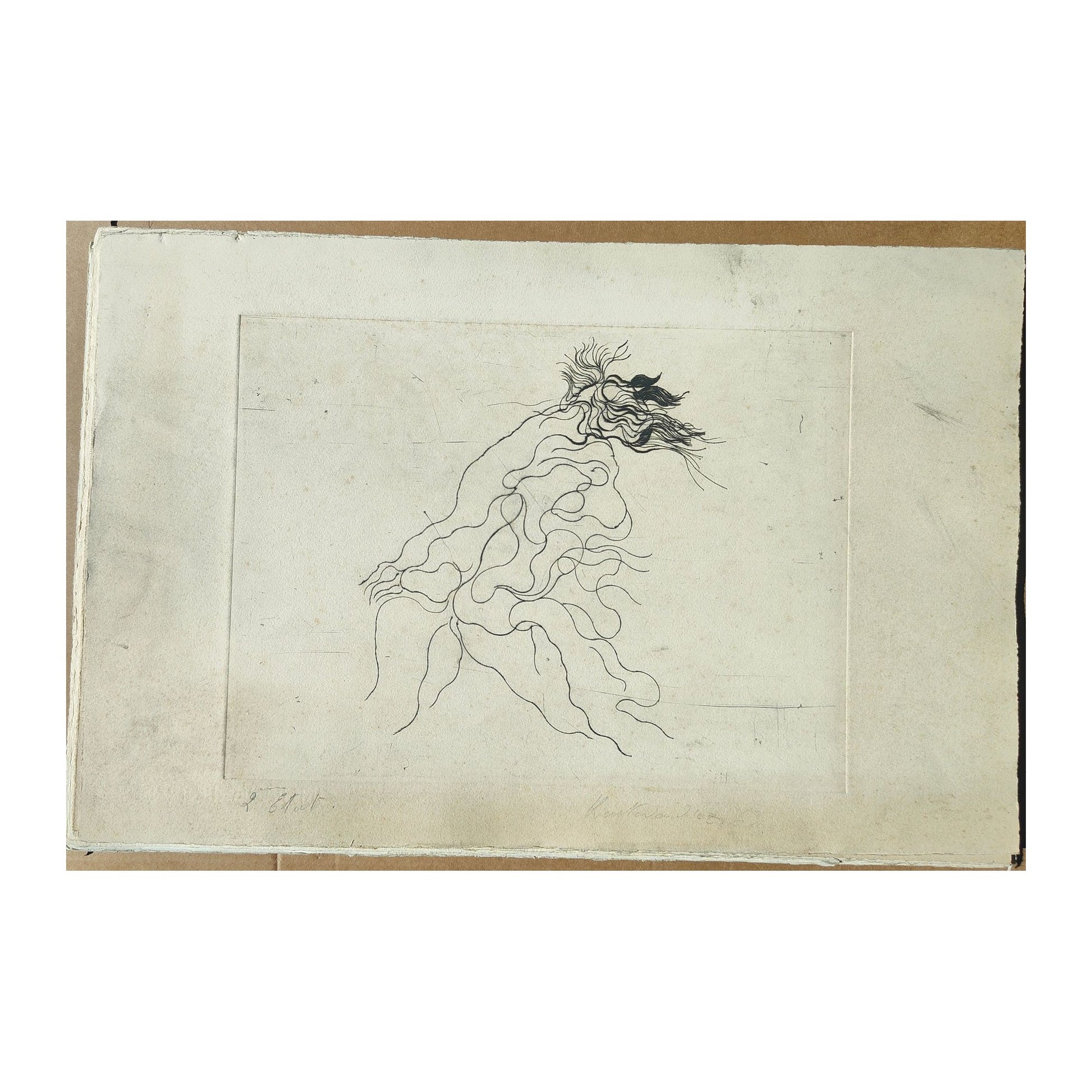 Image traitée - nu incliné-Serge Kantorowitz