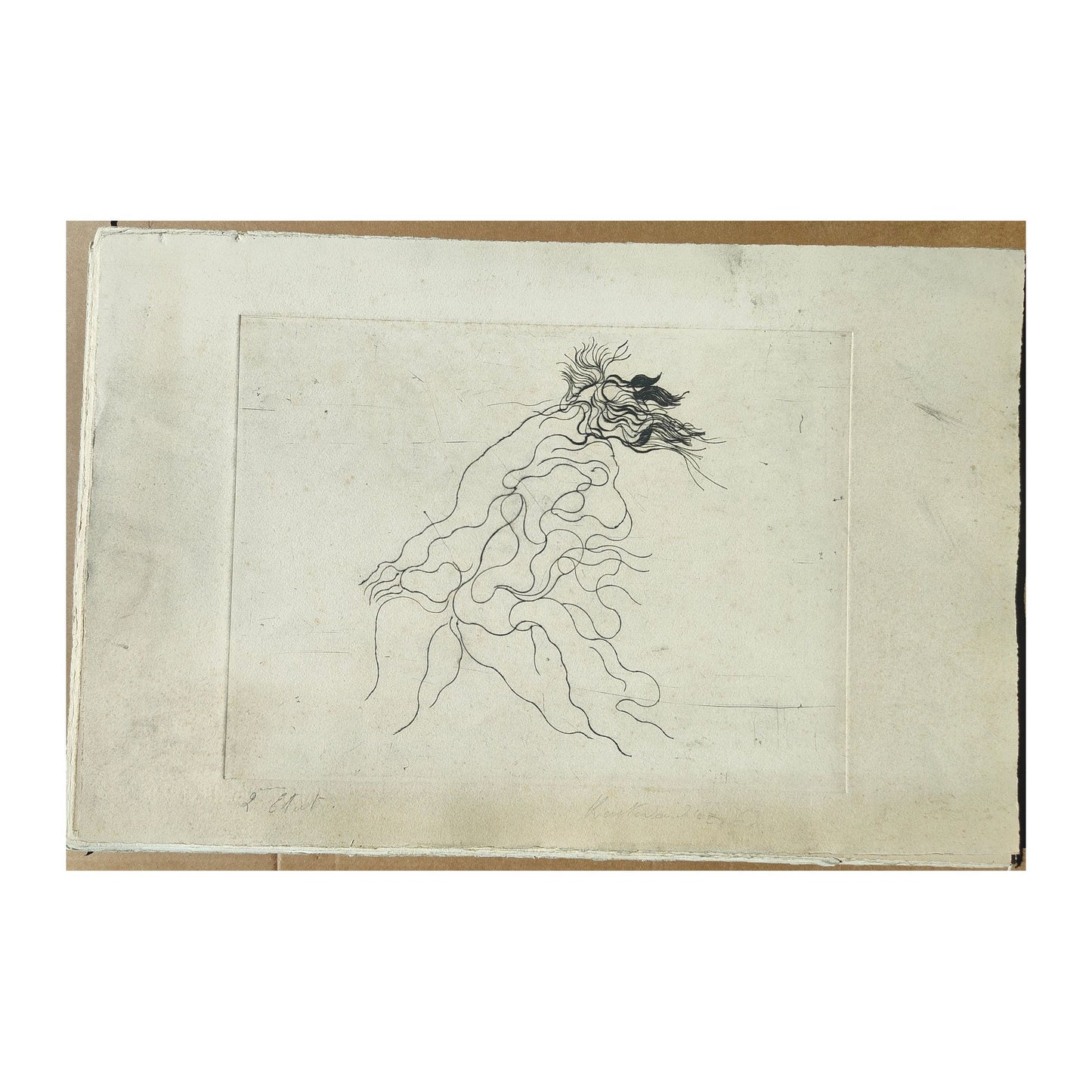 Image traitée - nu incliné-Serge Kantorowitz