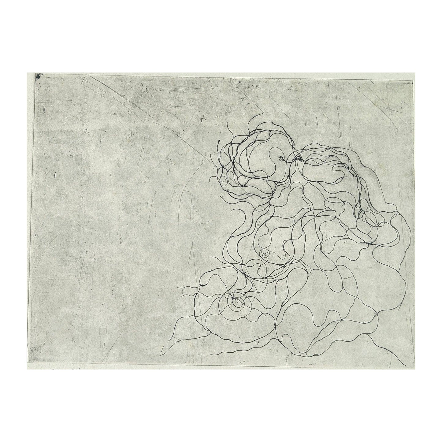 Image traitée - femme accroupie- Serge Kantorowitz