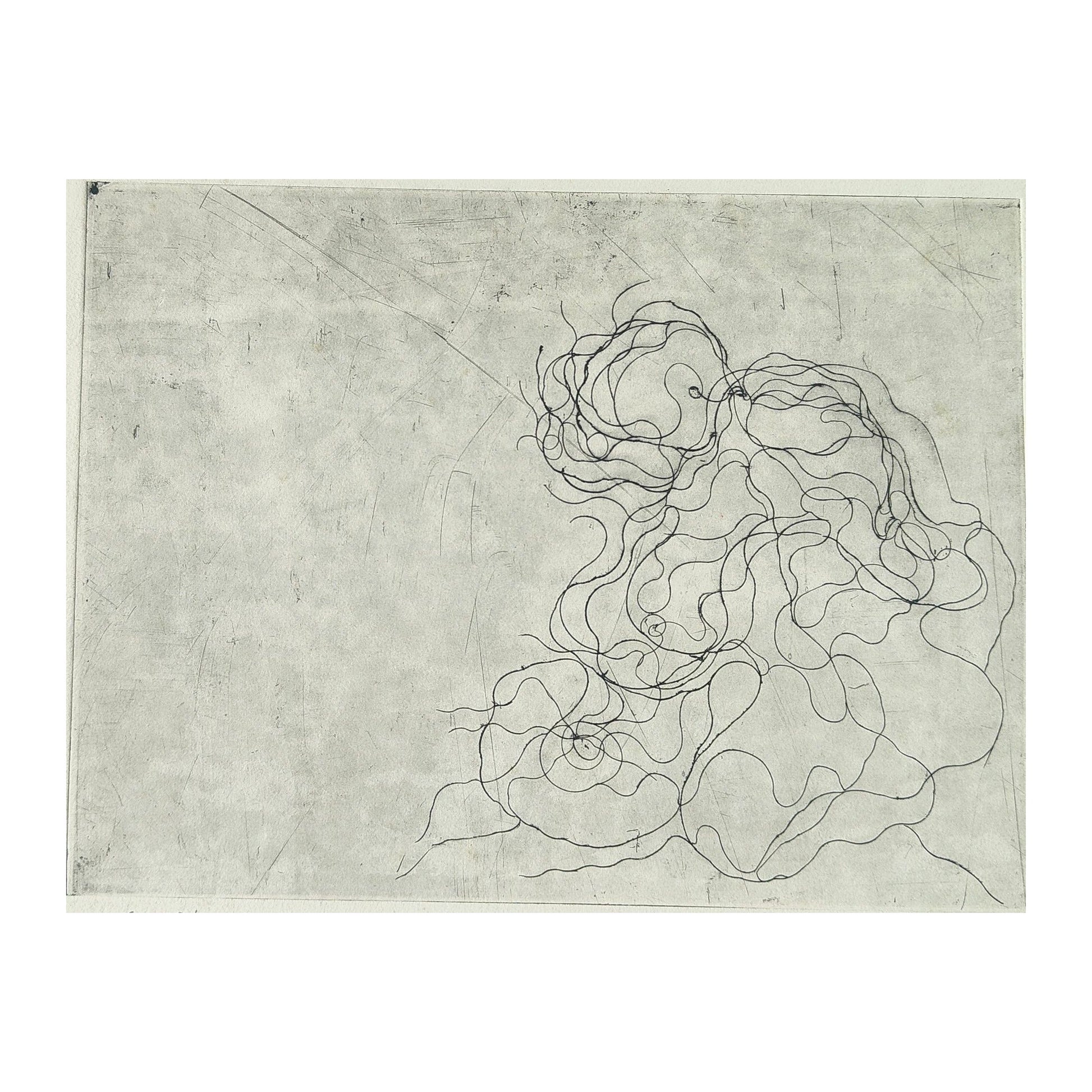 Image traitée - femme accroupie- Serge Kantorowitz