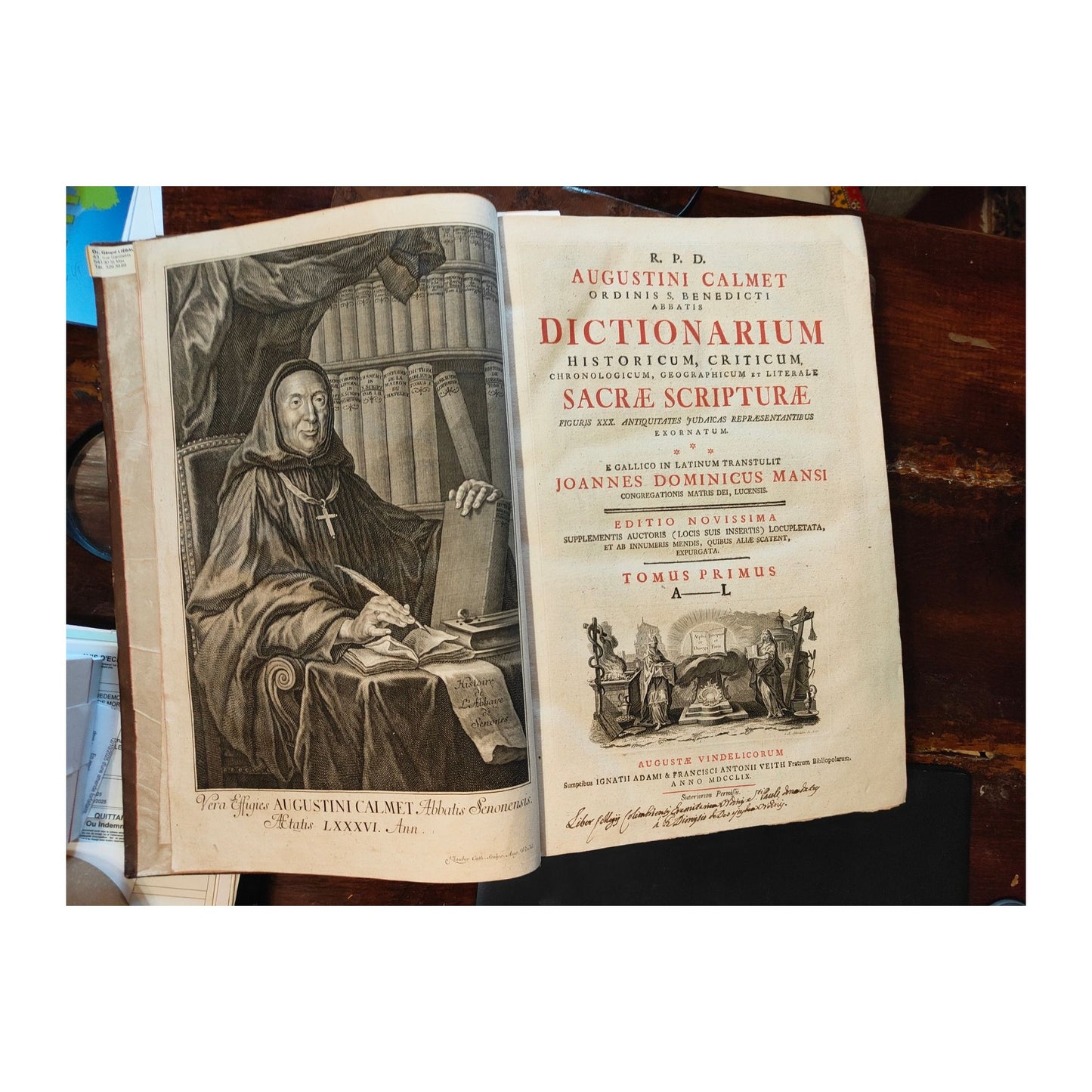 Image traitée - dictionnaire histoirique critique de la Bible( version latine)- Augustin Calmet