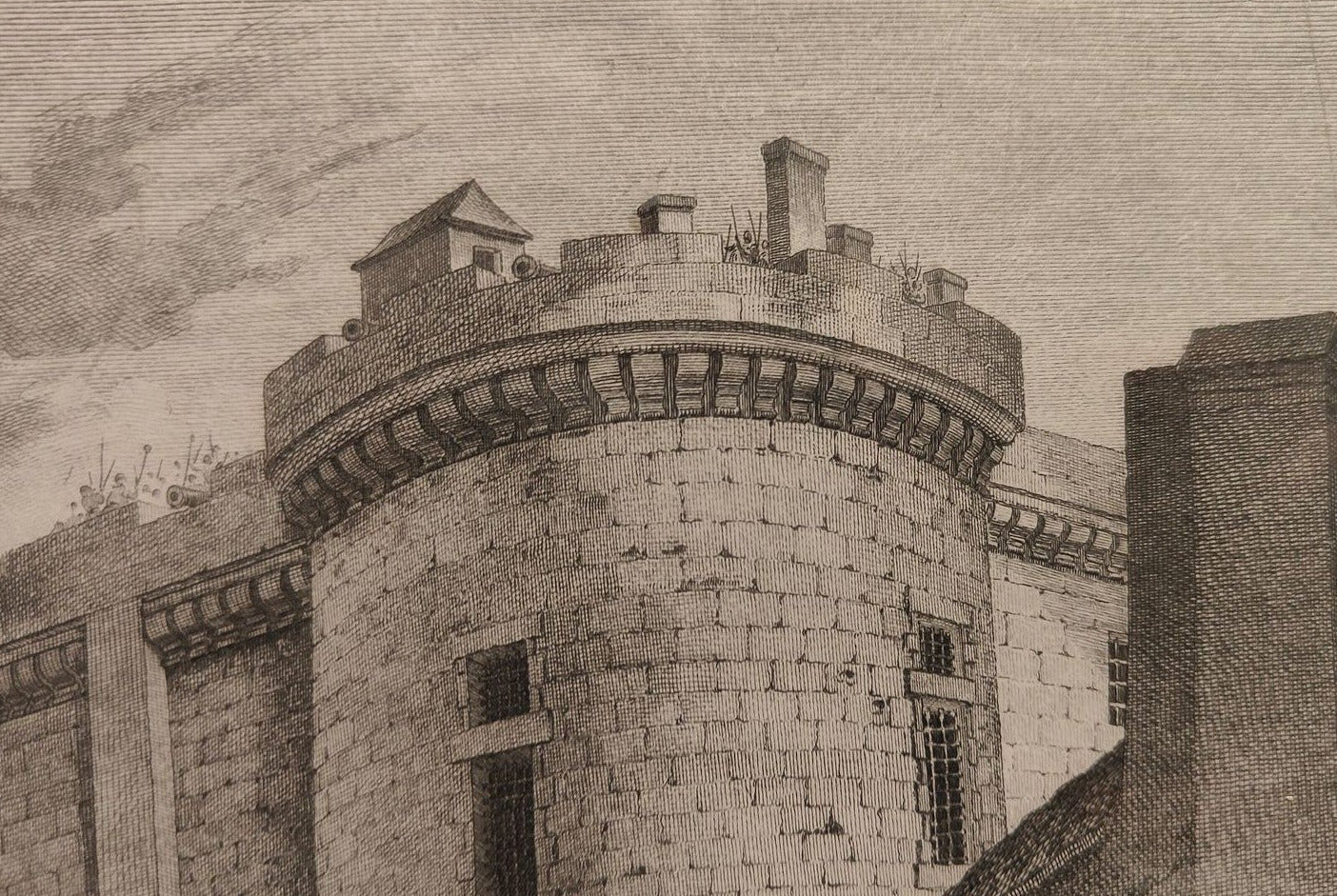 Image traitée - La prise de la Bastille -gravure C Chardon