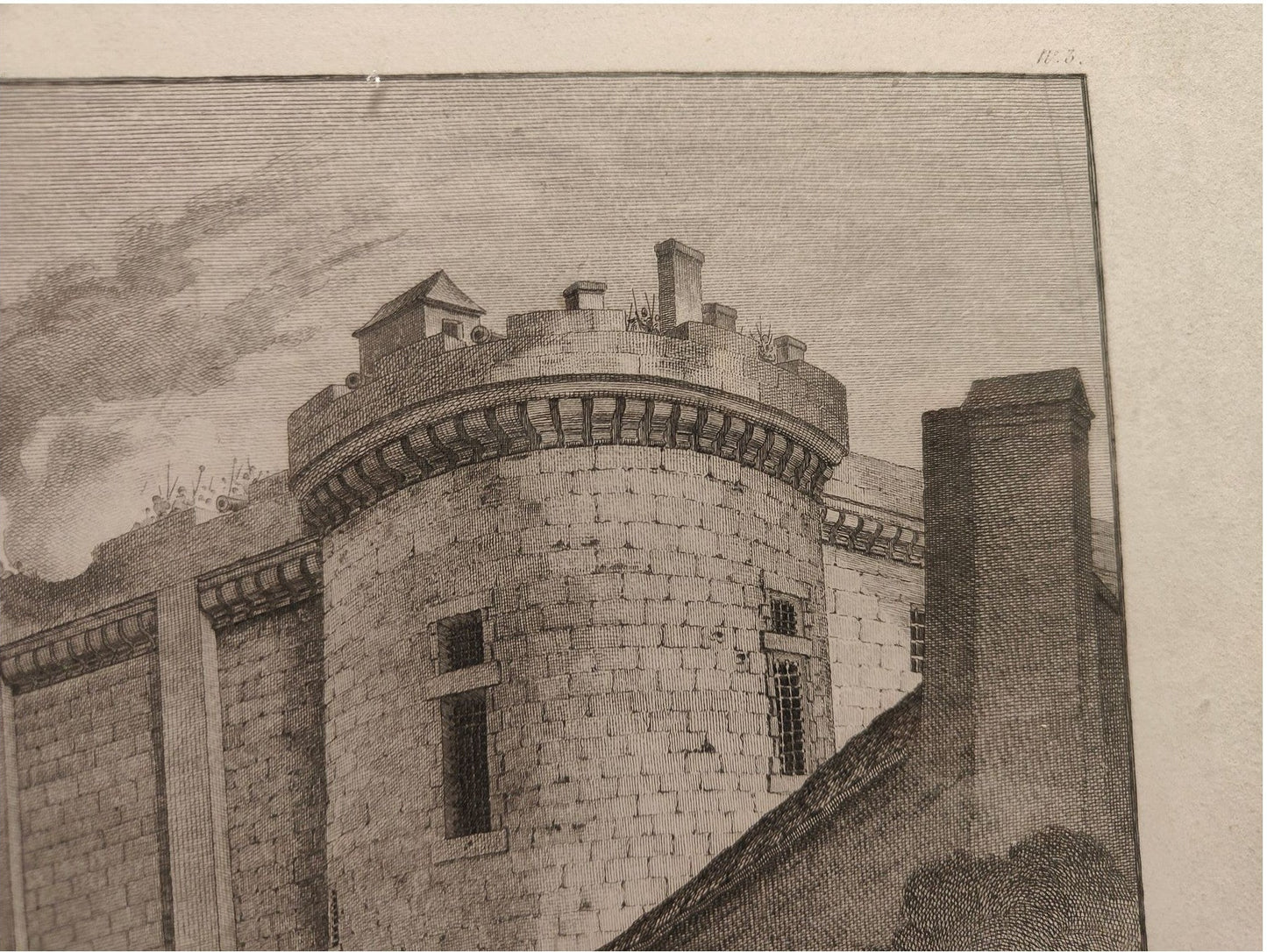Image traitée - La prise de la Bastille -gravure C Chardon