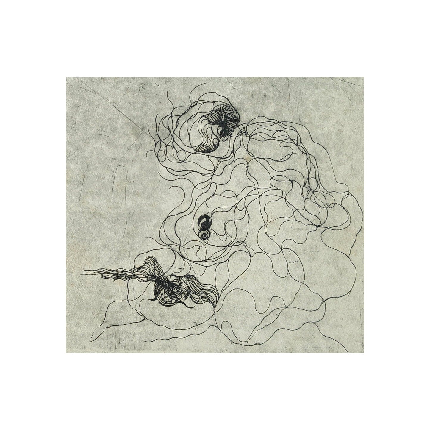 Image traitée - nu agenouillé- Serge Kantorowitz