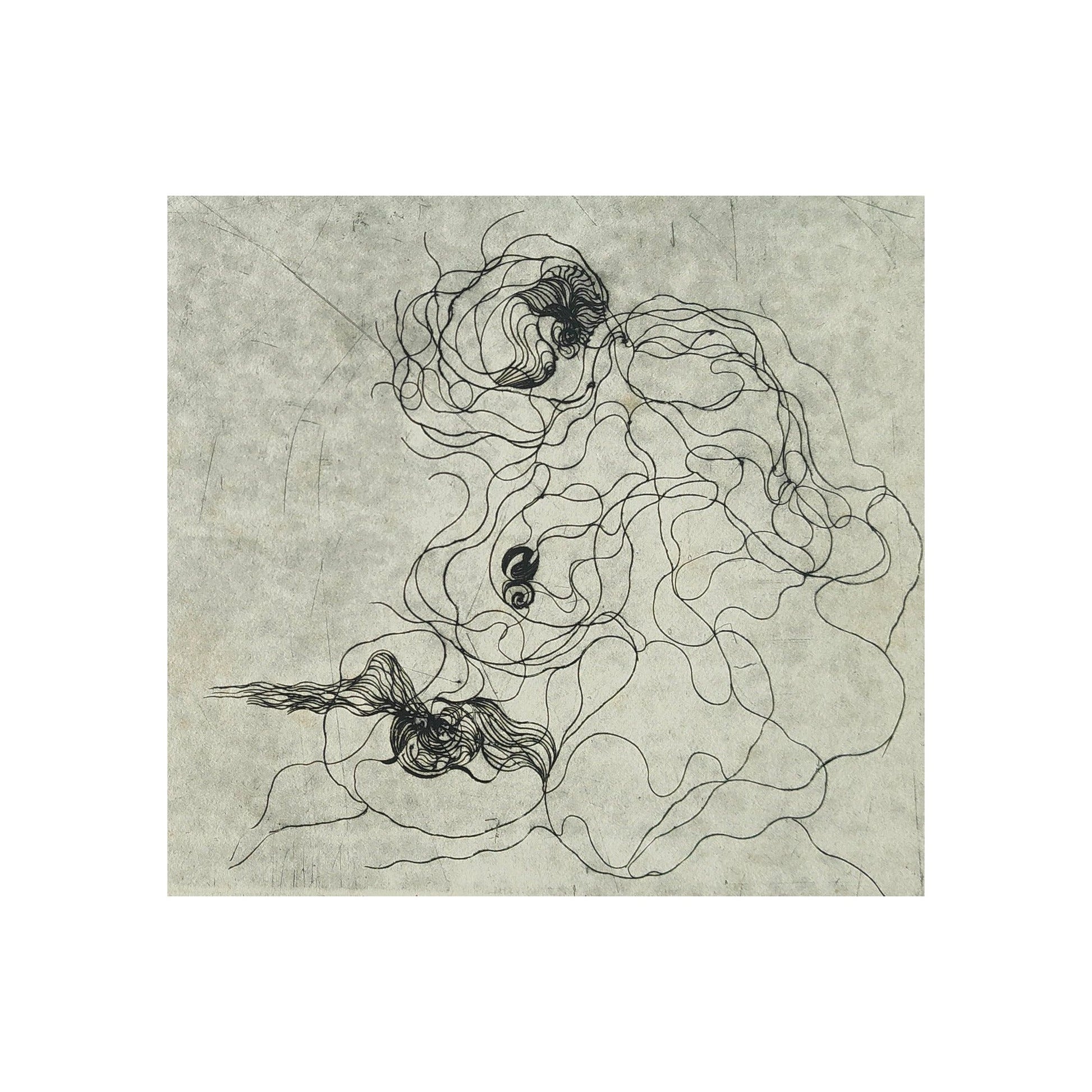 Image traitée - nu agenouillé- Serge Kantorowitz