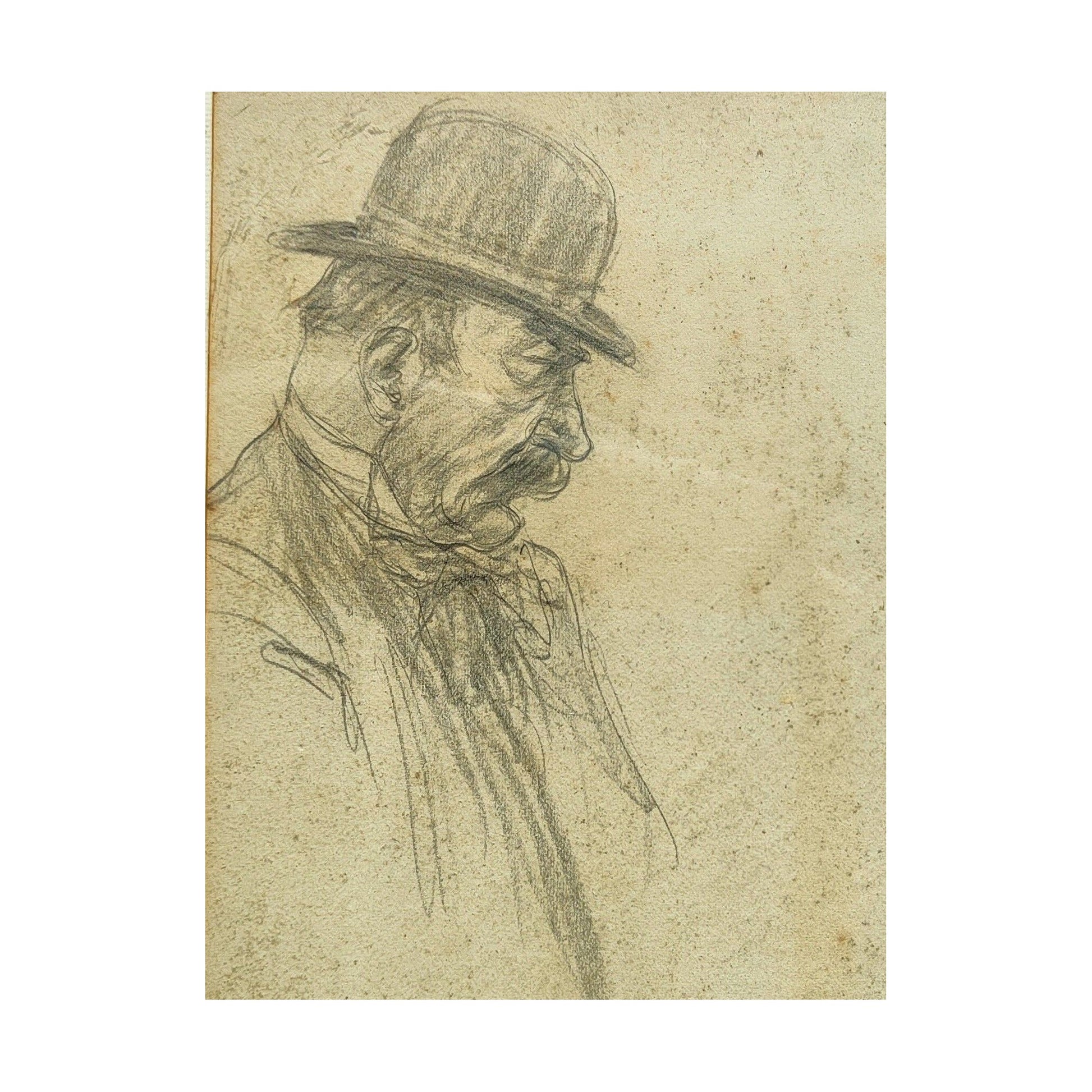 Image traitée - Portrait au crayon signature non reconnue