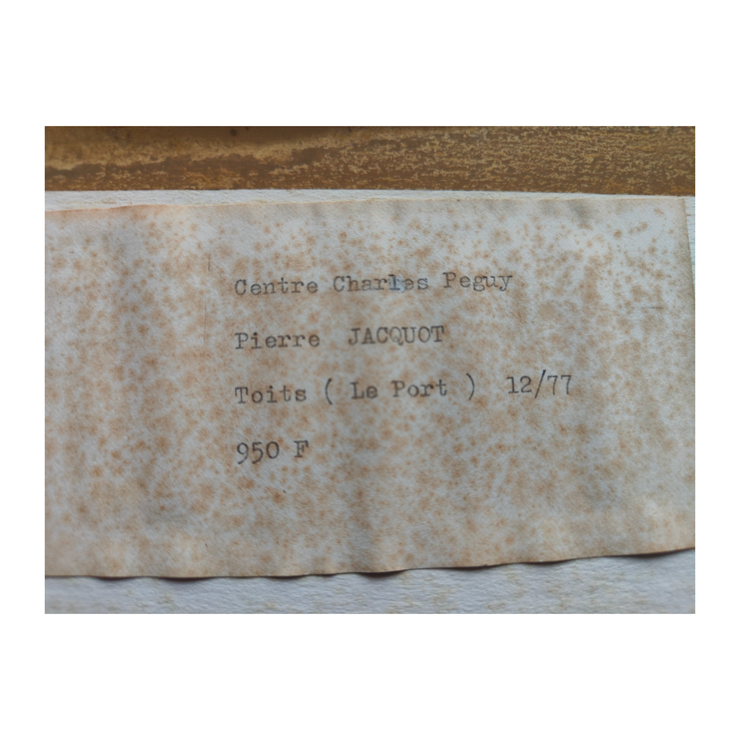 Aquarelle originale Les toits en Orléanais de Pierre Jacquot, signée et datée 1977, œuvre lumineuse et raffinée d’un peintre nancéien reconnu, encadrée avec soin.