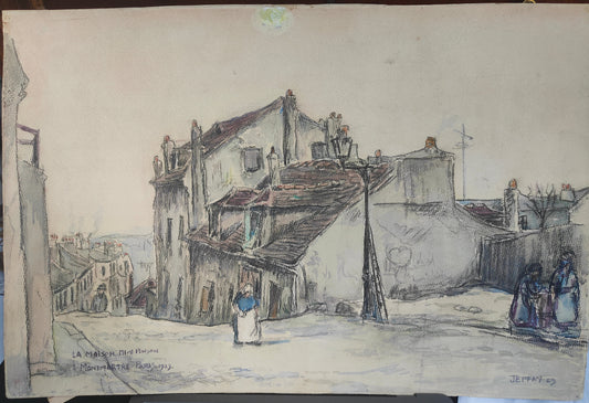 la maison de Mimi Pinson à Montmartre-  Saül Yaffie, a.k.a. Paul Jeffay (1898–1957)