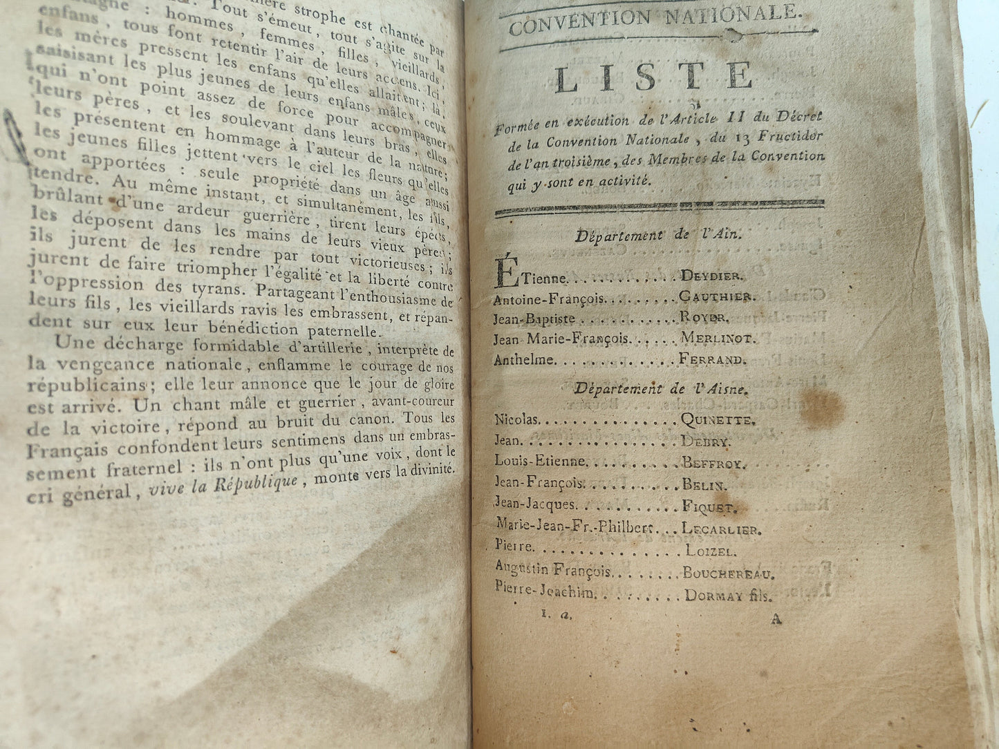 Recueil Révolution française relié XIXe – Robespierre (Être suprême), Courtois, David, Paix de Lunéville – 1794‑1801