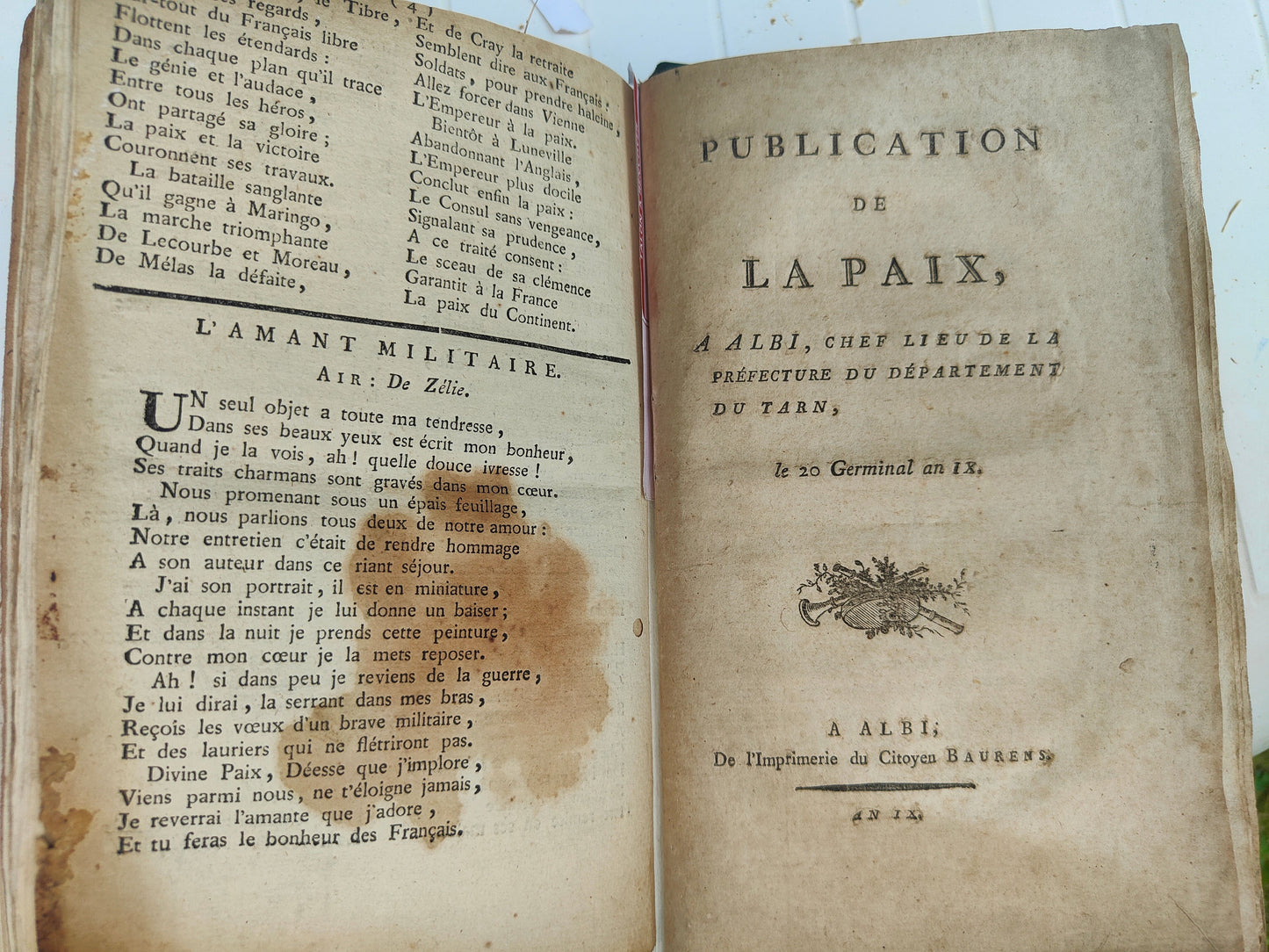 Recueil Révolution française relié XIXe – Robespierre (Être suprême), Courtois, David, Paix de Lunéville – 1794‑1801