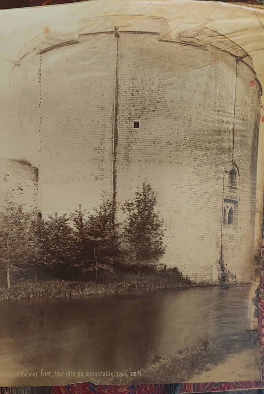 Photographie 1887- cachet de Mieusement- Fort de Ham- Tour du connétable.