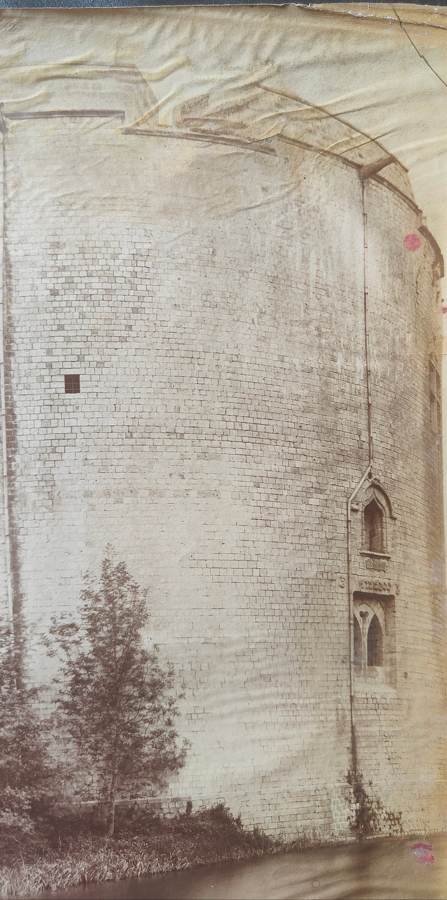 Photographie 1887- cachet de Mieusement- Fort de Ham- Tour du connétable.