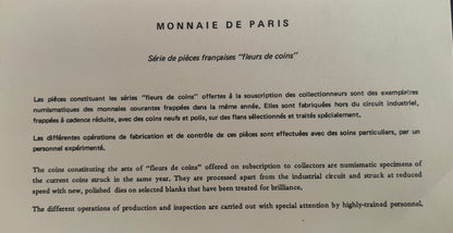 Coffret Fleur de Coin année 1974, Monnaie de Paris