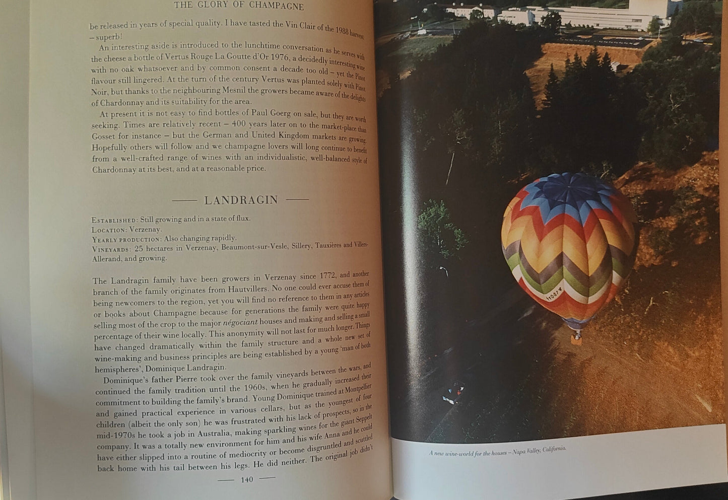 SIGNED / DÉDICACÉ - The Glory of Champagne (1989) First Edition - Don Hewitson - Very Good Condition