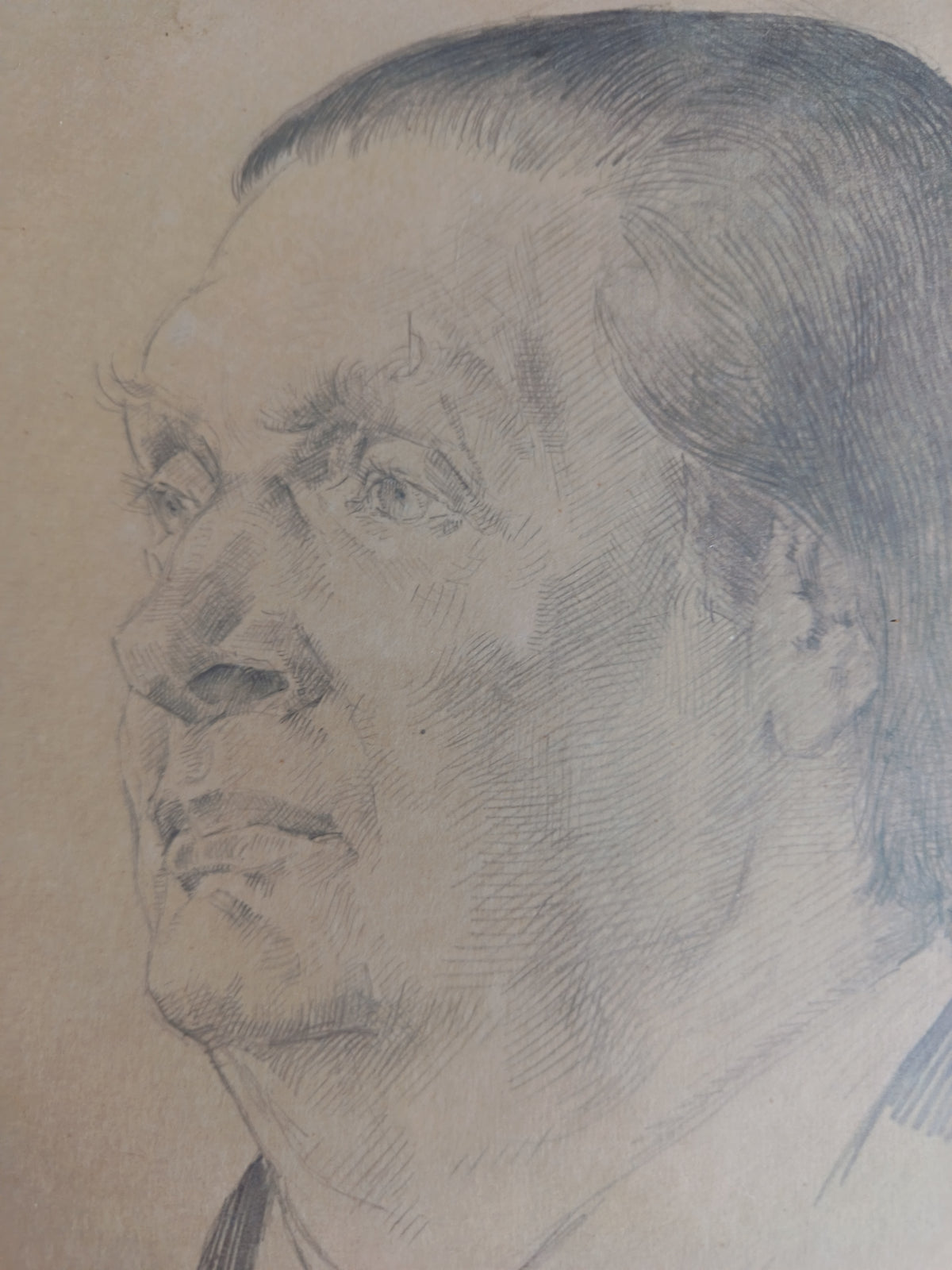 Portrait d'Alfred Cortot-dessin au crayon-Harry Bloomfield (1883-1941)