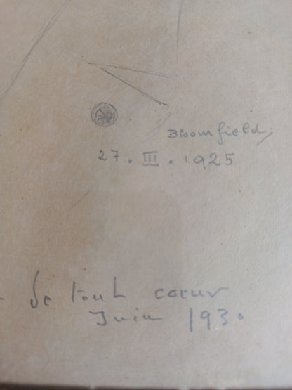 Portrait d'Alfred Cortot-dessin au crayon-Harry Bloomfield (1883-1941)