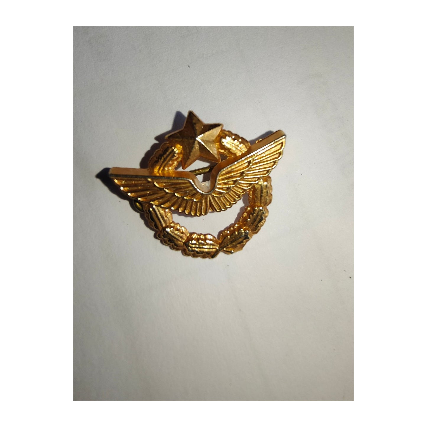 Insigne de brevet de pilote de l’Armée de l’Air, doré à l’or fin, broche de 25 mm, pièce militaire authentique idéale pour collectionneurs.