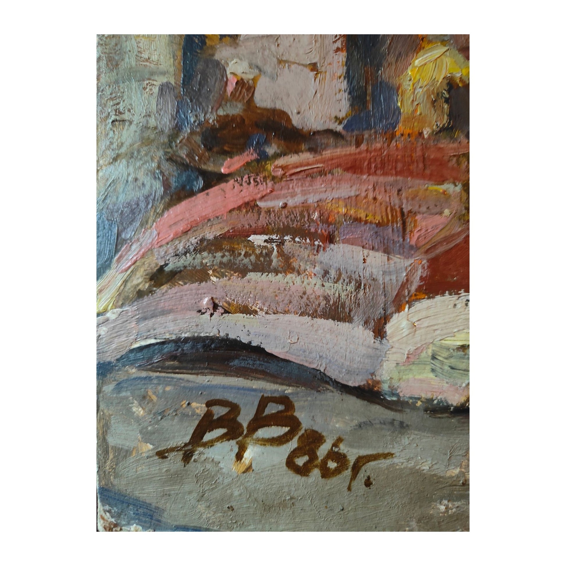 Peinture originale Vue de Hourzouf en Crimée de Viktor Vikhtinsky, œuvre signée du peintre russe, scène lumineuse et détaillée, idéale pour collectionneurs.