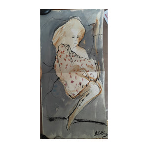 portrait de femme-Zvi Milshtein