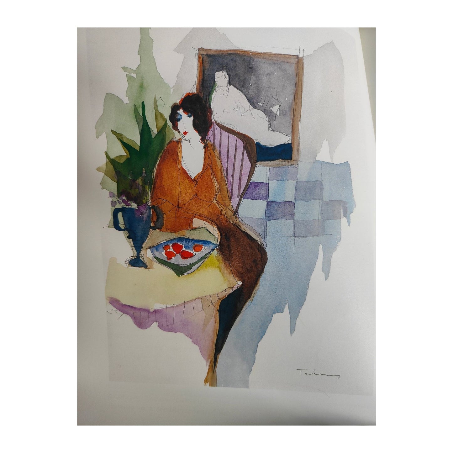 Catalogue Works on Paper d’Itzchak Tarkay, signé au stylo et justifié H.C. 4/50, édition Perry Art Gallery New York, œuvre rare pour collectionneurs d’art.